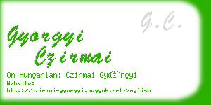 gyorgyi czirmai business card
